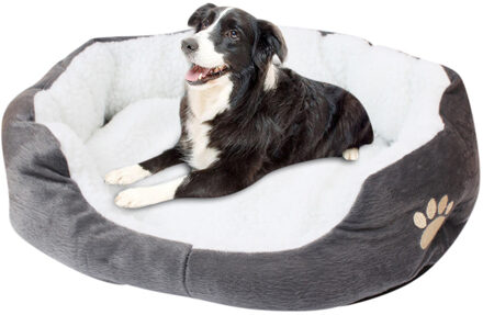 Pet Dog Puppy Cat Fleece Warm Bed House Pluche Cozy Nest Mat Pad Slapen Nest Fleece Slapen Nest #9898 grijs