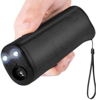 Pet Dog Repeller Anti Barking Stop Bark Training Device Trainer Led Ultrasone 3 In 1 Anti Barking Ultrasone Zonder Batterij zwart