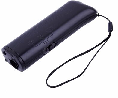 Pet Dog Repeller Anti Barking Stop Bark Training Device Trainer Led Ultrasone 3 In 1 Anti Barking Ultrasone Zonder Batterij zwart