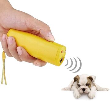 Pet Dog Repeller Anti Barking Stop Bark Training Device Trainer Led Ultrasone Anti Barking Ultrasone Zonder Batterij single hoofd zwart