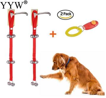 Pet Dog Training Honden Deurbel Verstelbare Touw Huis training Communiceren Alarm Clicker Huisdieren Katten Polypropyleen-PP Deurbel 4