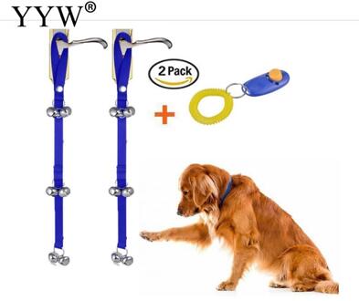Pet Dog Training Honden Deurbel Verstelbare Touw Huis training Communiceren Alarm Clicker Huisdieren Katten Polypropyleen-PP Deurbel 5