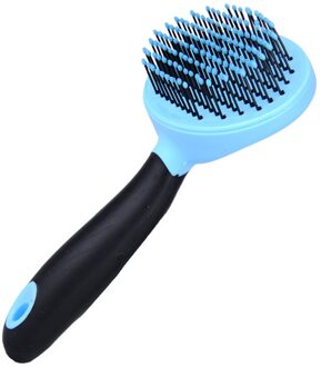 Pet Grooming Borstel Huisdier Planten Naald Kam Roestvrij Staal Massage Kam Effectief Professionele Kat Hond Kam blauw