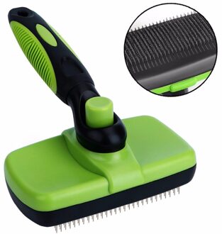 Pet Grooming Borstel Kam Hond Zelf Reinigingsborstel voor Kleine Grote Hond Kat Korte Lange Haar Verlies