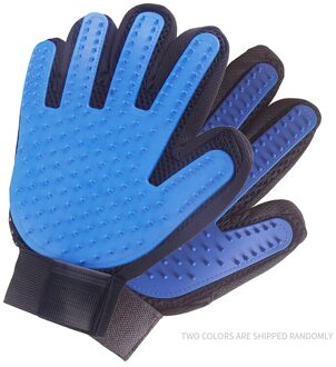 Pet Grooming Handschoen Grooming Handschoen Kat Handschoenen Huisdieren Kat En Hond Haar Borstel Grooming Voor Katten Lange Haar Huisdier Producten huisdier Handschoen rechtsaf hand- blauw