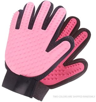 Pet Grooming Handschoen Grooming Handschoen Kat Handschoenen Huisdieren Kat En Hond Haar Borstel Grooming Voor Katten Lange Haar Huisdier Producten huisdier Handschoen rechtsaf hand- roze
