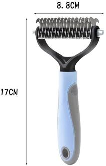 Pet Grooming Kam Hond Dubbelzijdig Kam Haar Haren Verwijderen Borstel Speciaal Voor Grote Hond Rvs Tpr Rubber handvat