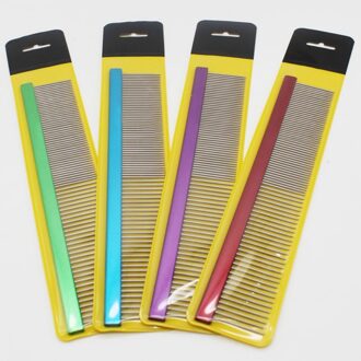 Pet Grooming Kam Supplies Honden en Katten Rvs Dichte Schaars Kam voor Verwijderen Haar Pet Hond Kat Goederen