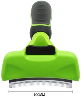 Pet Hair Remover Kammen Furmine Kat Grooming Brush Deshedding Tool Kam Rand Trimmen Hond Kat Rake Verwijdering Bont borstel groen -L