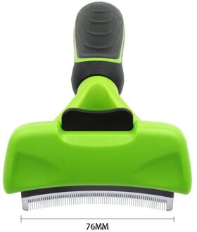 Pet Hair Remover Kammen Furmine Kat Grooming Brush Deshedding Tool Kam Rand Trimmen Hond Kat Rake Verwijdering Bont borstel groen -S