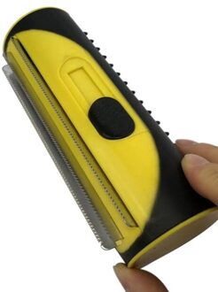 Pet Hair Remover Lint Roller Hond Kam Tool Pet Hair Remover Haar Borstel Hond Kat Bont Borstel Huisdieren Producten Schoonmaken pluizenborstel geel