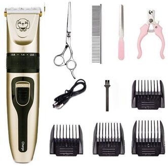 Pet Hair Trimmer Geluidsarme Set Elektronische Hond Kat Grooming Clippers Machine Usb Oplaadbare Scheerapparaten Haar Snijder type A