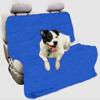 Pet Hond Kat Auto Thuis Voor-en Achterbank Strap Pet Dog Mat Deken Opknoping Matras Bescherming Mat Anti-haar Auto Mat Seat Cover blue130 x100cm