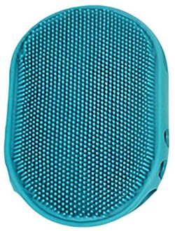 Pet Hond Kat Bad Borstel Kam Rubber Handschoen Haar Bont Grooming Massagecleaning Handschoenen Huisdieren Siliconen Wasborstel Blauw