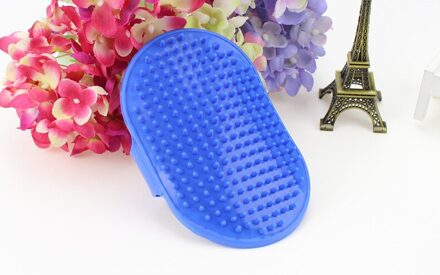 Pet Hond Kat Bad Borstel Kam Rubber Handschoen Haar Bont Grooming Masseren Massage Keuken Schoonmaken Handschoenen Huisdieren Siliconen Wassen Handschoen Blauw