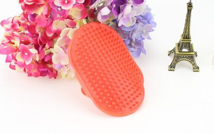 Pet Hond Kat Bad Borstel Kam Rubber Handschoen Haar Bont Grooming Masseren Massage Keuken Schoonmaken Handschoenen Huisdieren Siliconen Wassen Handschoen Oranje