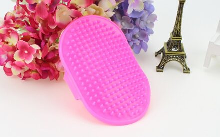Pet Hond Kat Bad Borstel Kam Rubber Handschoen Haar Bont Grooming Masseren Massage Keuken Schoonmaken Handschoenen Huisdieren Siliconen Wassen Handschoen Roze
