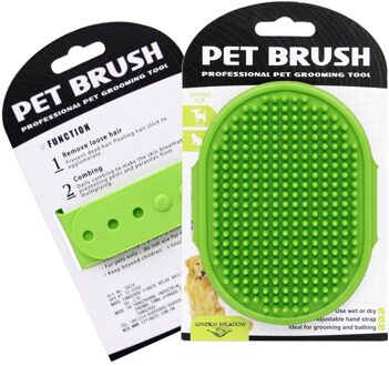 Pet Hond Kat Bad Borstel Kam Zachte Rubber Huisdieren Benodigdheden Douche Grooming Masseren Bad Handschoen Borstel Keuken Schoonmaken Handschoenen groen