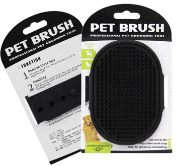 Pet Hond Kat Bad Borstel Kam Zachte Rubber Huisdieren Benodigdheden Douche Grooming Masseren Bad Handschoen Borstel Keuken Schoonmaken Handschoenen zwart
