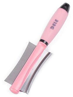 Pet Hond Kat Borstel Ontharing Borstel Kam Pet Grooming Gereedschap Haar Verlies Trimmer Kam Voor Katten Honden Kat Levert roze