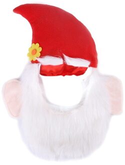 Pet Hond Kat Cosplay Santa Hoed Leuke Kat Bebaarde Kerst Hoed Headwears Verstelbare Party Decoratieve Pet Cap Voor Katten Kleine honden