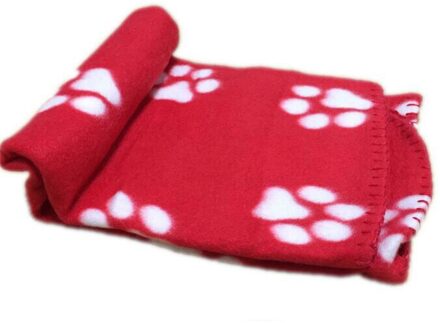 Pet Hond Kat Deken Zachte Handdoek Poot Mat Voor Grote Hond Puppy Bed Quilt Badhanddoek Huisdier Kat Kussen Douche schoonmaakproducten Rood