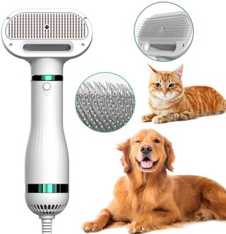 Pet Hond Kat Föhn Professionele Grooming Blower Massage Haar Kam Hond Gelikter Borstel Voor Grote Medium Kleine Hond Eu plug