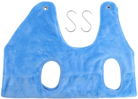 Pet Hond Kat Grooming Hangmatten Zacht Flanel Pet Grooming Hangmat Terughoudendheid Bag Harness Voor Nail Clip Trimmen Baden dubbele cloth-blauw / S