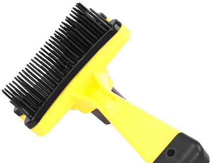 Pet Hond Kat Ontharing Borstel Kam Pet Grooming Gereedschap Haar Verlies Trimmer Gilling Massage Kam Voor Honden Katten Huisdier supply geel