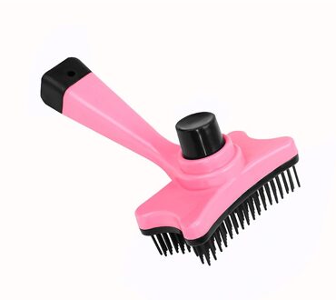 Pet Hond Kat Ontharing Borstel Kam Pet Grooming Gereedschap Haar Verlies Trimmer Gilling Massage Kam Voor Honden Katten Huisdier supply roze