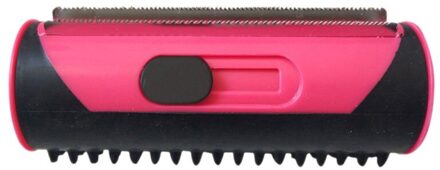 Pet Hond Kat Ontharing Borstel Multifunctionele Grooming Kam Vergieten Haar Remover Kam Voor Katten Honden Pet Rolling Kam Rood