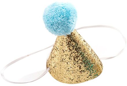 Pet Hond Kat Puppy Kraag Strik Hoed Verstelbare Sequin Voor Kerst Verjaardagsfeestje meer blauw Hat
