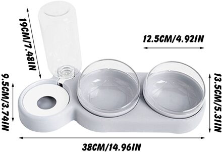 Pet Hond Kat Slow Feed Beschermen Wervelkolom Bowl Drinken Bescherming Maag Kom Gezonde Dubbele Voerbak Hond Accessoires Voor Grote Rood