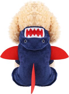 Pet Hond Kleding Grappige Haai Kostuums Winter Warm Pluche Fleece Kleding Voor Kleine Honden Kitten Hoodie Puppy Kleden