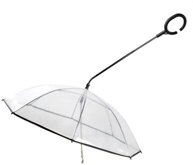 Pet Paraplu Houdt Huisdier Droog Comfortabel in Regen Transparante Sneeuwen Huisdieren Waterdichte Paraplu Regenkleding Met Hondenriem