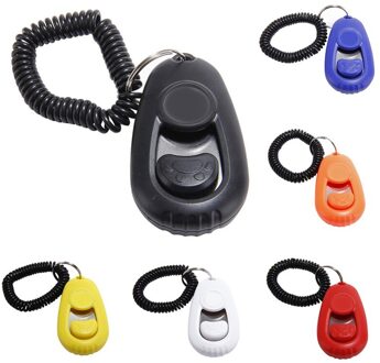 Pet Puppy Cat Funny Training Tool Training Whistling Clickers with Strap Different Frequency Training Clickers Pet Toy For Puppy Geel