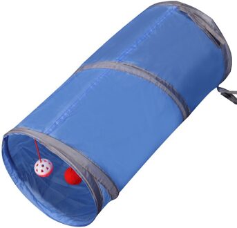 Pet Puppy Kitten Tunnel Toys Type Kat Hond Platte Bal Tunnel Voor Hondenbezitters Om Trein Speelgoed Blauw