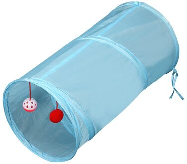 Pet Puppy Kitten Tunnel Toys Type Kat Hond Platte Bal Tunnel Voor Hondenbezitters Om Trein Speelgoed licht blauw