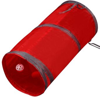 Pet Puppy Kitten Tunnel Toys Type Kat Hond Platte Bal Tunnel Voor Hondenbezitters Om Trein Speelgoed Rood
