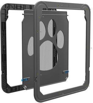 Pet Screen Deur 4 Way Afsluitbare Hond Kat Deur Beveiliging Flap Deur Abs Plastic Gate Deur Voor Kat Kleine Medium grote Hond Dierbenodigdheden