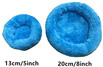 Pet Supply Winter Zachte Fleece Cavia Bed Klein Dier Kooi Mini Mat Hamster Rat Slapen Bed Hamster Huis Sofa egel blauw / 20cm