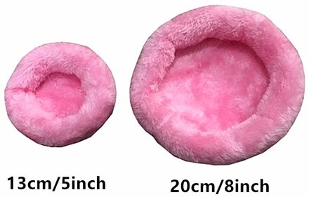 Pet Supply Winter Zachte Fleece Cavia Bed Klein Dier Kooi Mini Mat Hamster Rat Slapen Bed Hamster Huis Sofa egel roze / 13cm