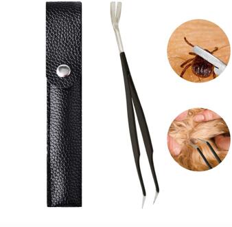 Pet Tick Remover Tool Set Tick Haak Rvs Tick Remover Voor Honden Katten Huisdier Ontharing borstel 1