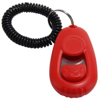 Pet Training Clicker met Polsband en Grote Knop voor Honden Eenvoudig te Bedienen Huisdier Trainer Clicker Rood
