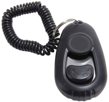 Pet Training Clicker met Polsband en Grote Knop voor Honden Eenvoudig te Bedienen Huisdier Trainer Clicker zwart