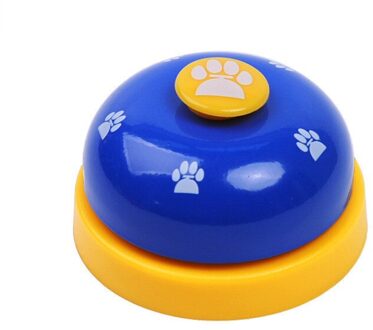 Pet Training Speelgoed Metalen Klokken Huisdier Hond Kat Interactief Speelgoed Dier Hond Knop Clicker Geluid Trainer Huisdier Training Tool blauw