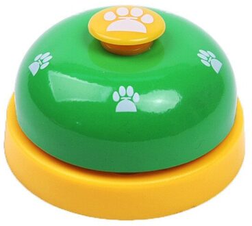 Pet Training Speelgoed Metalen Klokken Huisdier Hond Kat Interactief Speelgoed Dier Hond Knop Clicker Geluid Trainer Huisdier Training Tool groen