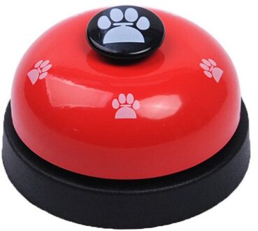 Pet Training Speelgoed Metalen Klokken Huisdier Hond Kat Interactief Speelgoed Dier Hond Knop Clicker Geluid Trainer Huisdier Training Tool rood
