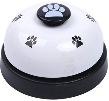 Pet Training Speelgoed Metalen Klokken Huisdier Hond Kat Interactief Speelgoed Dier Hond Knop Clicker Geluid Trainer Huisdier Training Tool wit