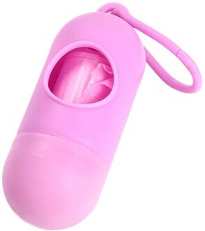 Pet Vuilniszak Opbergdoos Case Schoon Afval Kruk Carrier Houder Duurzaam Pil Vorm SCI88 roze